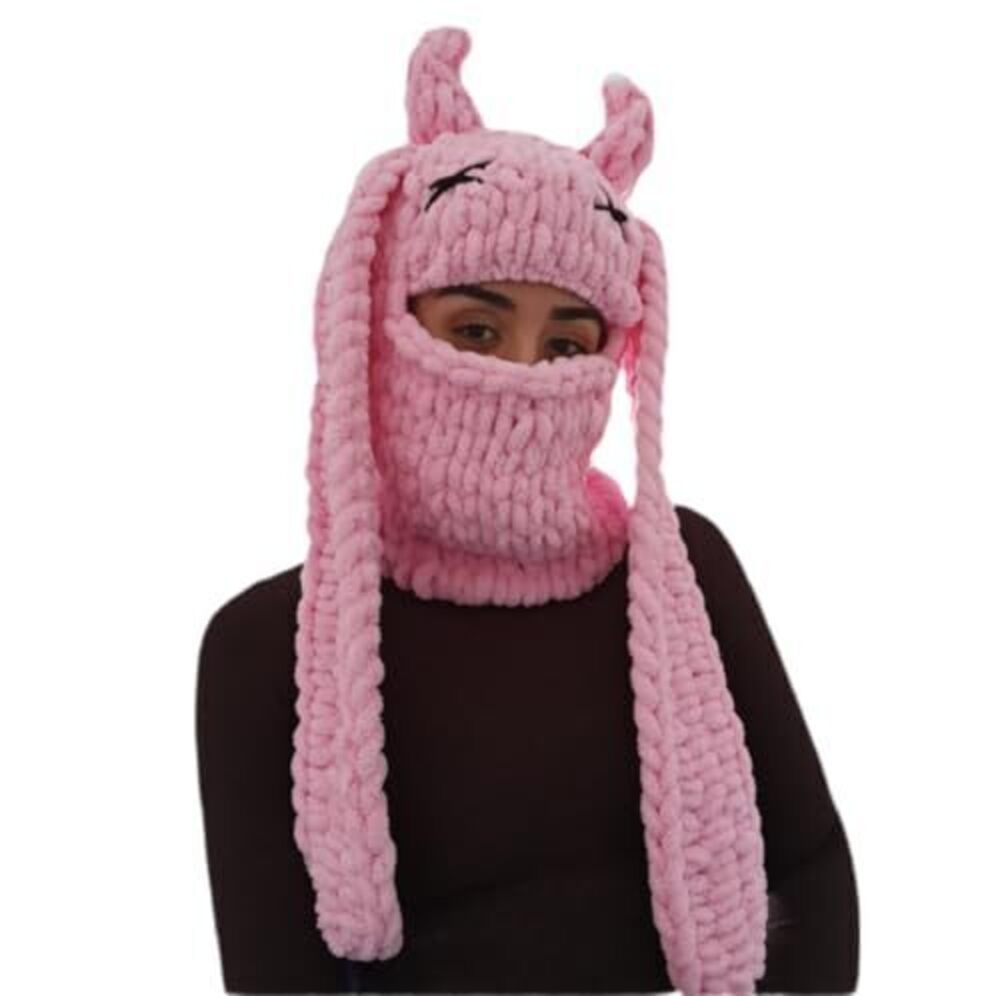 9831 Bunny Ear & Devil Horn Balaclava Mask – Soft Polar Winter Face Mask